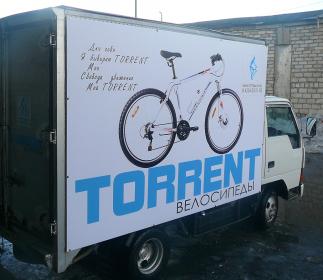 Логотип Torrent на транспорте 
